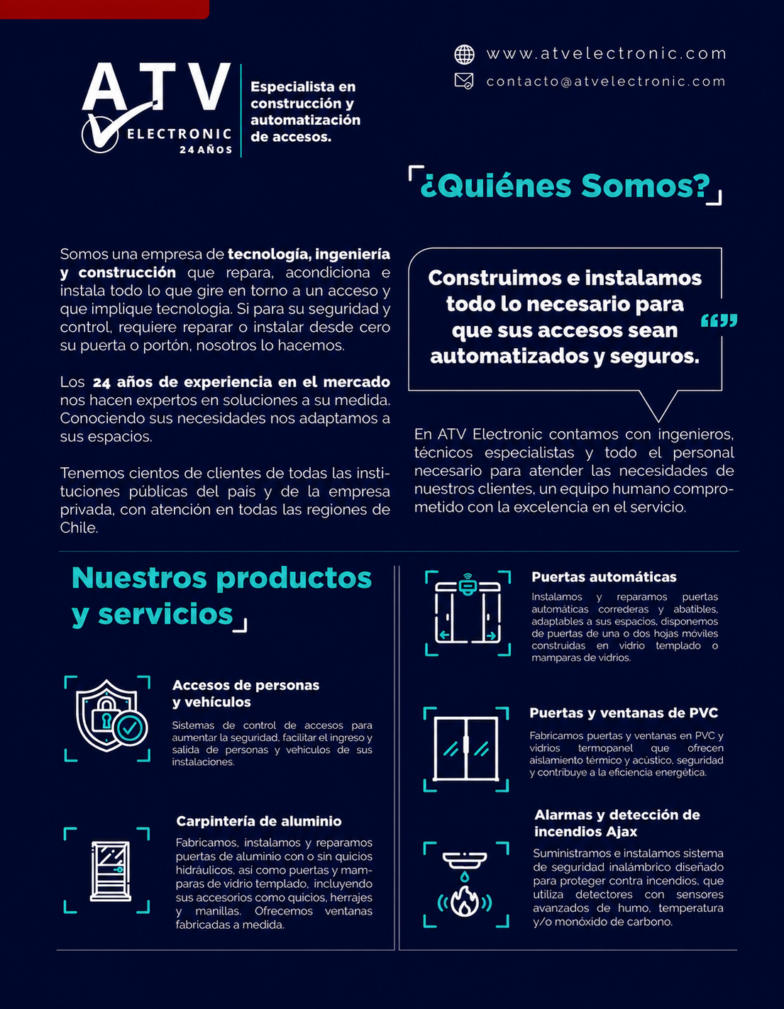Resumen institucional de ATV Electronic